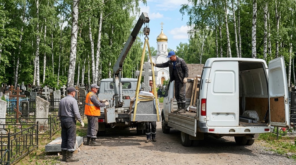 Доставка памятников и изделий из камня