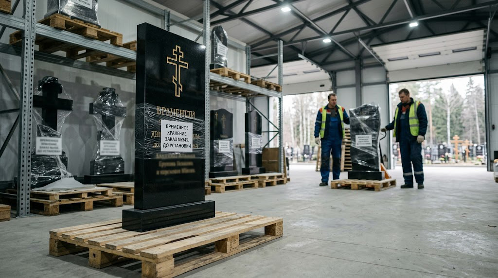 Временное хранение изделий из камня