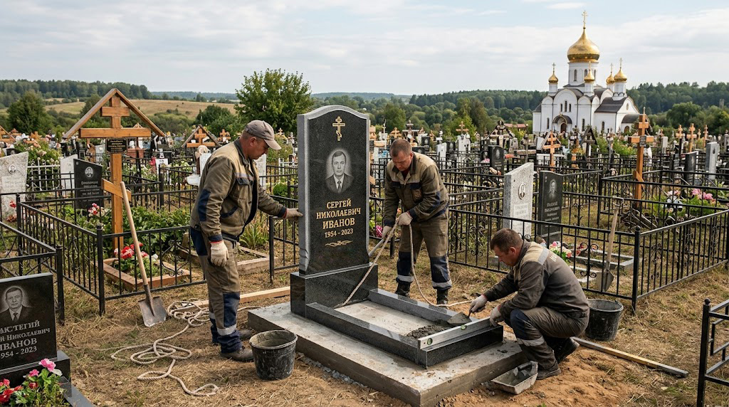 Установка памятника