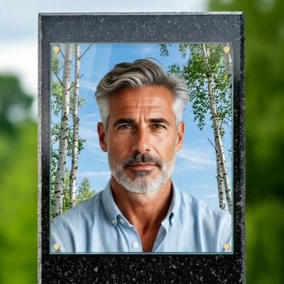 Фото на стекле на памятник